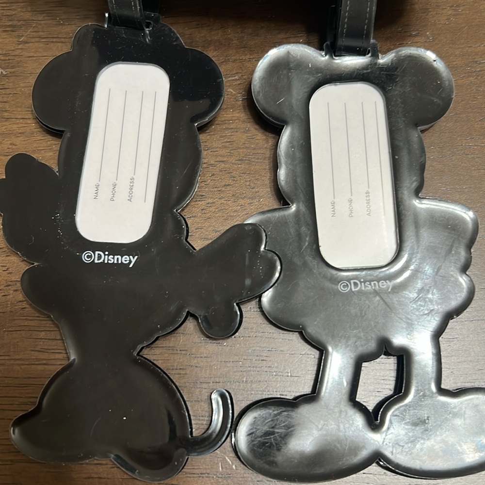 Disney Mickey And Minnie Mouse Set of Two Bag Tags - Picture 5 of 6
